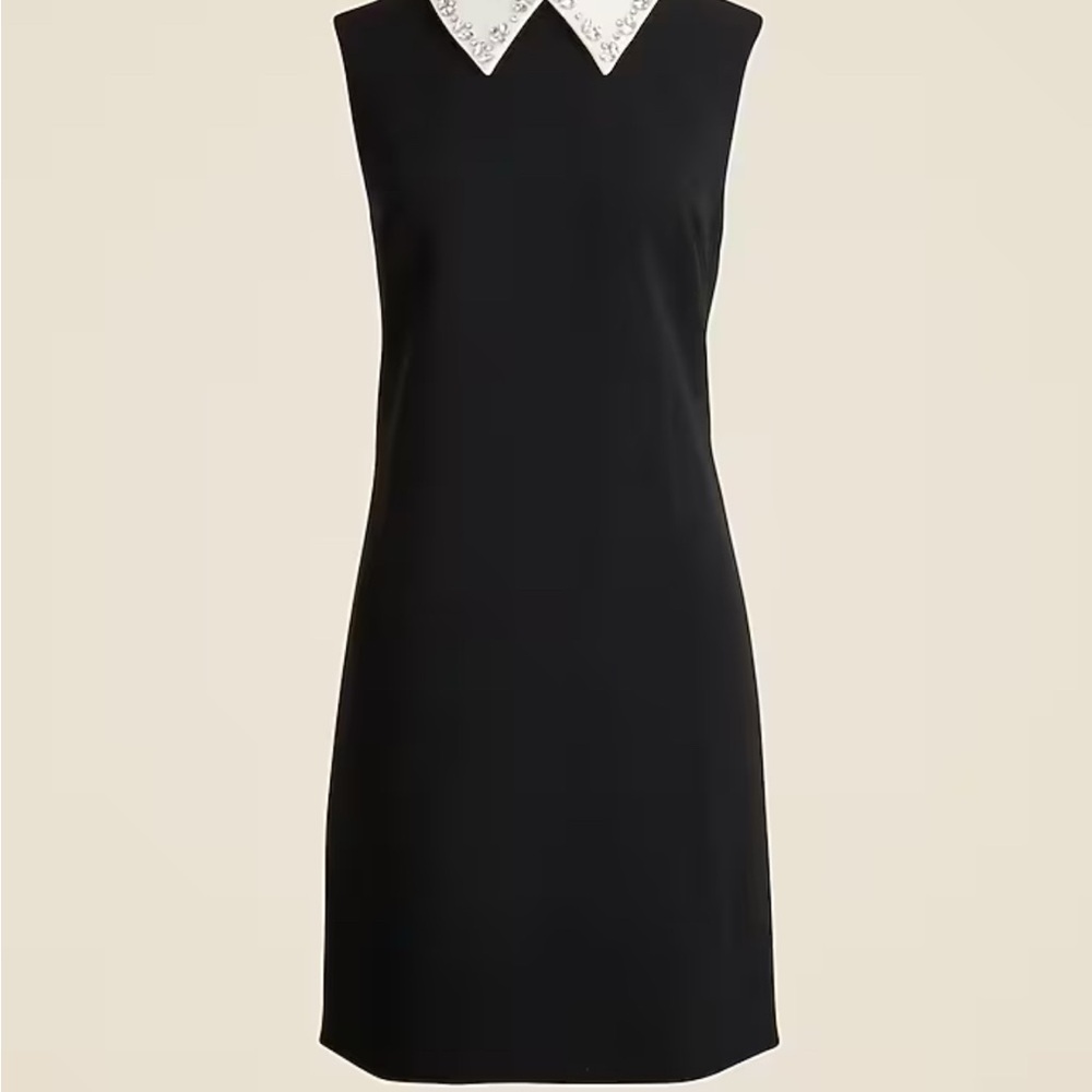 J. Crew Black Dress with White Collar